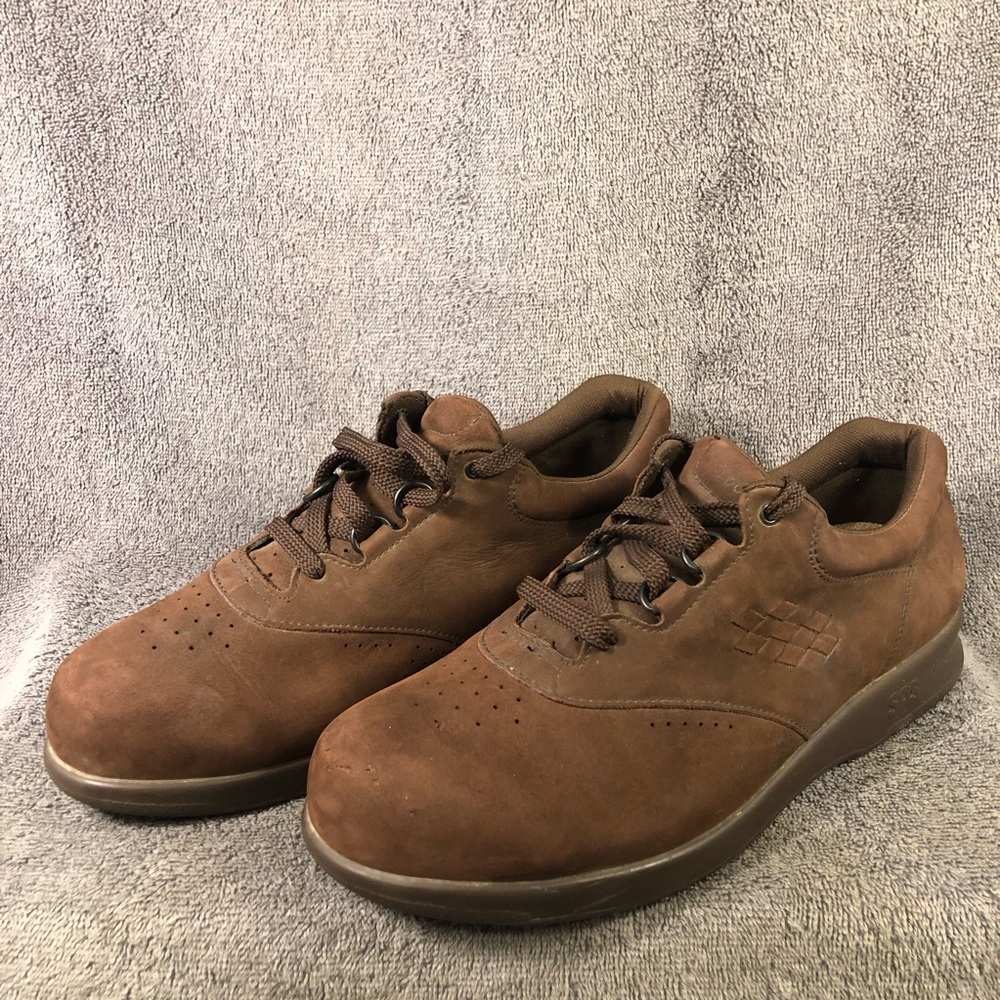SAS Free Time Walking Shoes Women’s 9.5W Brown Suede Lace Up Tripad Comfort